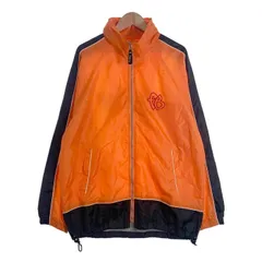 90-00's FUBU フブ サイドライン トラックジャケット ジップアップ オレンジ フード収納 Size Lのサムネイル