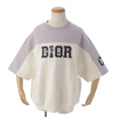 【ディオール】DIOR　メンズ 21年 ケニーシャーフ オーバーサイズ ロゴ トレーナー ホワイト×パープル L 【中古】【鑑定済・正規品保証】184545のサムネイル
