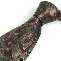 【 Yves Saint Laurent  】A 5  A-3 イヴサンローラン  ペイズリー柄  シルク100％ ネクタイ 長さ138㎝ フォーマル 紳士 メンズ 服飾小物 スペイン製