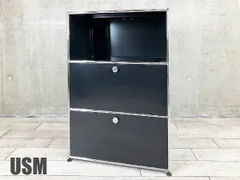 取付無料！USMハラー 1列1段 ブラックモダンワゴン 小さめキャビネット✨ キャビネット USMハラーのおすすめ商品とおしゃれな実例