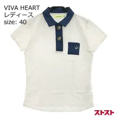 VIVA HEART ビバハート 半袖ポロシャツ ホワイト系 40 [240001971175]#