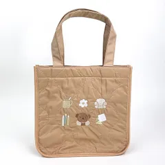ミッフィー miffy ボリス キルティングシリーズ トートバッグ ランチ ブラウン