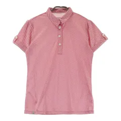 サイズ：M ADIDAS GOLF アディダスゴルフ AF7032 adipure 半袖ポロシャツ 総柄 レッド系 [240101269657]# ゴルフウェア レディース ストスト