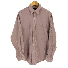 ラルフローレン RALPH LAUREN ポニー刺繍 ストライプ BDシャツ classic fit メンズ import：M 