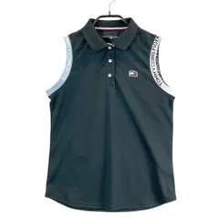 サイズ：L TOMMY HILFIGER GOLF トミー ヒルフィガーゴルフ  ノスリーブポロシャツ  ブラック系 [240101482004] ゴルフウェア レディース ストスト