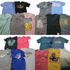 古着卸 まとめ売り カラーmix プリント 半袖Tシャツ 20枚セット (メンズ S ) ニルヴァーナ バンＴ ナイキ アディダス NBA 中古 古着 MY3731