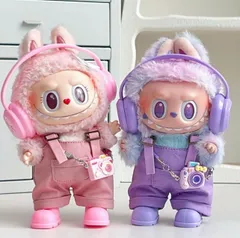 美品 LABUBU服着せ替えラブブ服 6点 ラブブ服 おしゃれ着 セットアップ LABUBU ぬい服 着せ替え服 6
