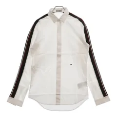 Dior HOMME (ディオールオム) 16SS CD刺繍 ストレッチストライプテープ コットン 長袖シャツ ホワイト 763C516Y1223のサムネイル