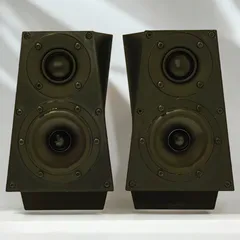 小型ブックシェルフ 木製筐体 自作スピーカー ペア BT製8cm 黒塗装