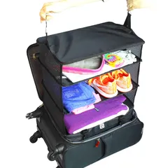 【数量限定】棚 吊り下げ スーツケース収納 バック Travel 収納 Portable Bag 旅行 Shelves Visage] 出張 [Grande 衣類整理