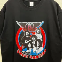 新品 エアロスミス Aerosmith Tシャツ Lサイズ バンドTシャツ ミュージックTシャツ メンズ 半袖 夏物 夏服 バンティー バンT プリント グラフィック SWEET EMOTION アルバム ストリート アメカジ アメリカン USAのサムネイル
