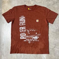 Carhartt  企業 Tシャツ  S size  ブラウン  ポーカー  poker  茶色  カーハート  半袖  プリントTシャツ  古着