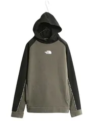 【お得なクーポン配布中!】 ノースフェイス プリント スウェット ジャージ 切替 フード パーカー キッズ XL メンズ S 程 アウトドア トレーナー プルオーバー ツートン