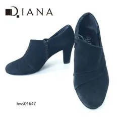 DIANA WELL FIT ブーティ サイドジップ 裏貼りありブーツ 22.5cm ダイアナ ブラック レディース ブーツ hws01647