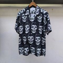 完売品】WACKO MARIA 開襟シャツ 半袖シャツ ブラック Y2K - メルカリ