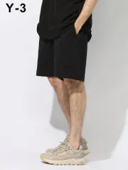 Y-3 (ワイスリー) 裏毛 ワンポイントロゴ ウエストコード ショートパンツ Y3IV5576 ブランド メンズ 男性 ボトムス (ブラック)のサムネイル