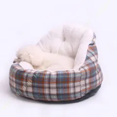ペットベッド 犬 猫用ベッド 寝床 冬 通年タイプ 洗える 柔らかい ふわふわ 中小型犬/猫用 秋冬用 おしゃれ 2WAY ペットクッション ペットソファー 冬用ベッドのサムネイル