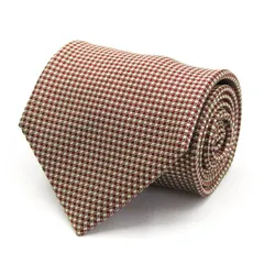 タカキュー ブランド ネクタイ シルク チェック柄  メンズ ブラウン TAKA Q 【中古】