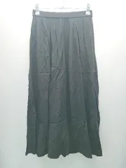 ◇ AMERICAN HOLIC バックウエストゴム カジュアル シンプル ロング フレア スカート サイズM ブラック レディース E  【1309040095359】