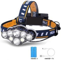 LED ヘッドライト ヘッドランプ　充電式 アウトドア アウトドア　防災　防水