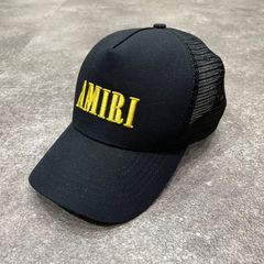 AMIRI ロゴ刺繍 メッシュキャップ トラッカーキャップ ブラック【極美