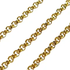 ロールチェーン 【30cm】 甲丸チェーン 鎖 チェーン ステンレス 【 ゴールド  】