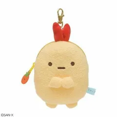 サンエックス San-x すみっコぐらし えびふらいのしっぽぬいぐるみリール付パスケース PB69306