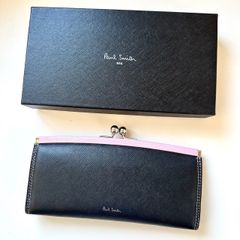 極美 ポールスミス 長財布 小銭入＆カード入充実 ブラック×ピンク 