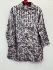 ChristianDior　クリスチャンディオール　パジャマ　ナイトウェア　ルームウェア　ピンク　植物柄　M