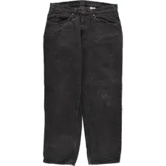 古着 90年代 リーバイス Levi's 550 RELAXED FIT HUSKY オレンジタブ ブラックデニム テーパードデニムパンツ メンズw33相当/eaa526987