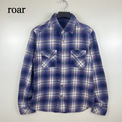 roar 00s archive ombre flannel L/S shirts 3 ロアー オンブレチェック ネルシャツ 二丁拳銃 プレート ボタンロゴ アーカイブ y2k 平成 希少サイズのサムネイル