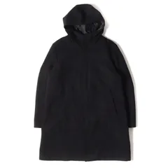 美品 BEAMS ビームス コート サイズ:L フーデッド ストレッチ フリース フライフロント ダブルジップ コート 11-19-0460-887 比翼仕立て ブラック 黒 アウター ジャケット ブルゾン【メンズ】のサムネイル