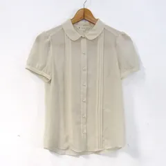 組曲 ブラウス シャツ 半袖 パフスリーブ トップス レディース 2サイズ ベージュ系 KUMIKYOKU 【中古】