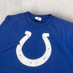 US古着 メキシコ製 NFL フットボール アメフト インディアナポリス コルツ LUCK 12 Tシャツ M ブルー