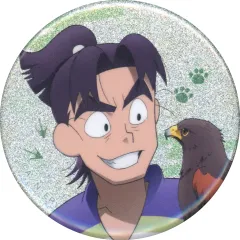 【中古】バッジ・ピンズ 潮江文次郎(アップ) 「忍たま乱太郎×東武動物公園 ～みんなで飼育実習の段～ 描き下ろし みんなで飼育実習の段ver. トレーディンググリッター缶バッジ ver.B」