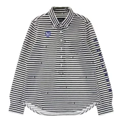 サイズ：0 PEARLY GATES パーリーゲイツ  長袖ポロシャツ ボタンダウン ボーダー柄 ネイビー系 [240101377982]# ゴルフウェア レディース ストスト