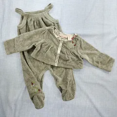 【まとめ売り 女の子】First improssions  サロペット＆ボレロ セットアップ 60cm ベビー服 子供服 中古