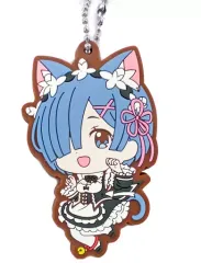 【中古】キーホルダー・マスコット(キャラクター) レム(猫耳) ラバーマスコット 「ガシャポンくじ Re：ゼロから始める異世界生活あそーと レム＆ラム 2」 B賞