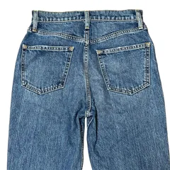 MOUSSY HW TAPERED ハイウエスト テーパードデニム ブルー サイズ24 レディースXS マウジー