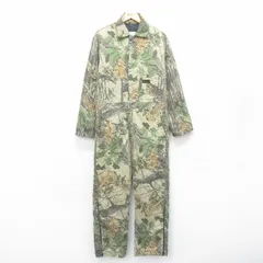 W37/古着 リバティ 長袖 ハンティング ツナギ メンズ 00s リアルツリー ベージュ カーキ 迷彩 24oct04 中古 オールインワン ボトムス