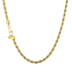 6mm-ゴールド_51.0 センチメートル KRKC&CO フレンチロープチェーン 幅6mm メンズ チェーンネックレス ステンレス 金メッキ ネックレスチェーンのみ ハワイアンジュエリー シンプル 男女兼用 アクセサリー 46/51/61cm (ゴールド,