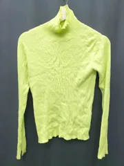 ◇ ADAM ET ROPE' アダムエロペ ハイネック リブ 長袖 ニット セーター サイズF イエロー系 レディース P  【1408200005396】