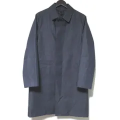 美品 MACKINTOSH PHILOSOPHY マッキントッシュフィロソフィー チェック柄ライナー ステンカラーコート 38サイズ ネイビー メンズ 古着 中古 USED