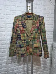 Ralph Lauren(ラルフローレン) チェック パッチワーク ブレザー