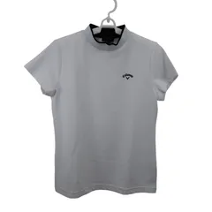 【美品】Callaway(キャロウェイ) 半袖モックネックシャツ 白 レディース L C22234202 ゴルフウェア 2509-0966 中古