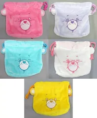 【中古】バッグ 全5種セット 「ケアベア ふわふわフェイス巾着」