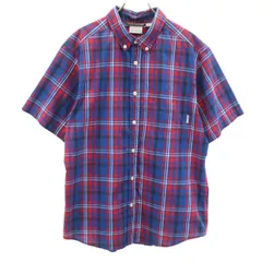 Columbia コロンビア 半袖 ボタンダウンシャツ XL ブルー系 アウトドア メンズ 古着