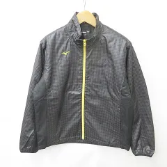 ミズノ MIZUNO GOLF 中綿 ジャケット ゴルフ 長袖 ジップアップ ブレスサーモ チェック柄 黒 ブラック グレー LL
