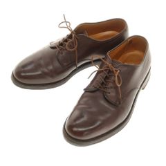 【中古】オールデン ALDEN 969 カーフ プレーントゥ ドレスシューズ ブラウン【サイズ6 1/2 E】【メンズ】