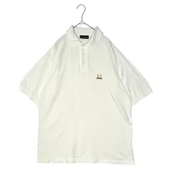 ビンテージ クリスチャンディオール 鹿の子 ロゴ刺繍 長袖 ポロシャツ M 白 クリスチャン ディオール ヴィンテージ Diorロゴ 刺繍 長袖